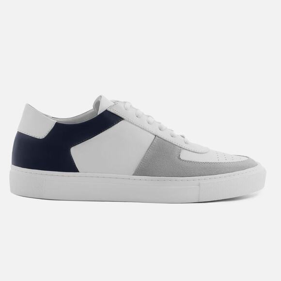 Beckett Simonon Garcia Men’s Sneakers White Grey Blue Leather Suede Size 8 NEW - Picture 3 of 15